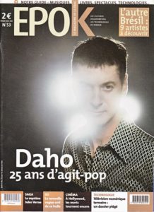 Etienne Daho en couverture de revue de la Fnac Epok mars 2005.