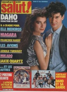 Etienne Daho en couverture de la revue Salut ! octobre 1986