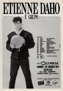 Affiche avec dates de la tournée Etienne Daho é grupo