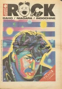Etienne Daho (dessin) en couverture de la revue Rock d'ici novembre 1986
