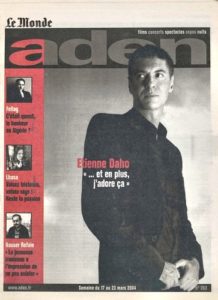 Etienne Daho en couverture du supplément du journal Le Monde mars 2004.
