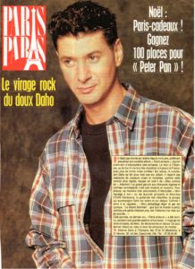 Etienne Daho en couverture de la revue Paris Paris 1993