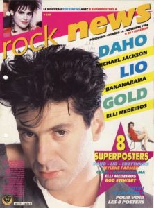 Etienne Daho en couverture de la revue Rock News novembre1986