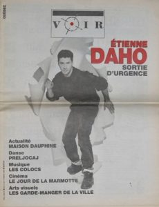 Etienne Daho en couverture de la revue Voir mars 1993
