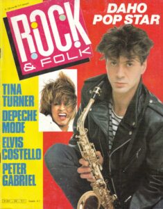 Etienne Daho en couverture de la revue Rock & Folk mai 1986