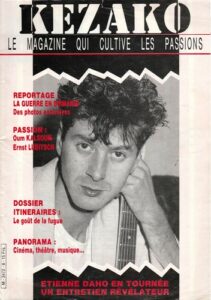 Etienne Daho en couverture de la revue Kezako octobre 1986