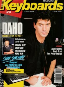 Etienne Daho en couverture de la revue Keyboards février 1989