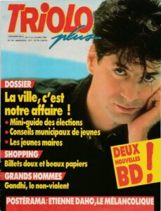Etienne Daho en couverture de la revue Triolo mars 1989