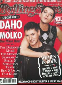 Etienne Daho et Brian Molko en couverture de la revue RollingStone octobre 2003.