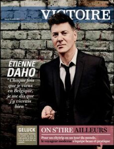 Etienne Daho en couverture du supplément du journal Le Soir.